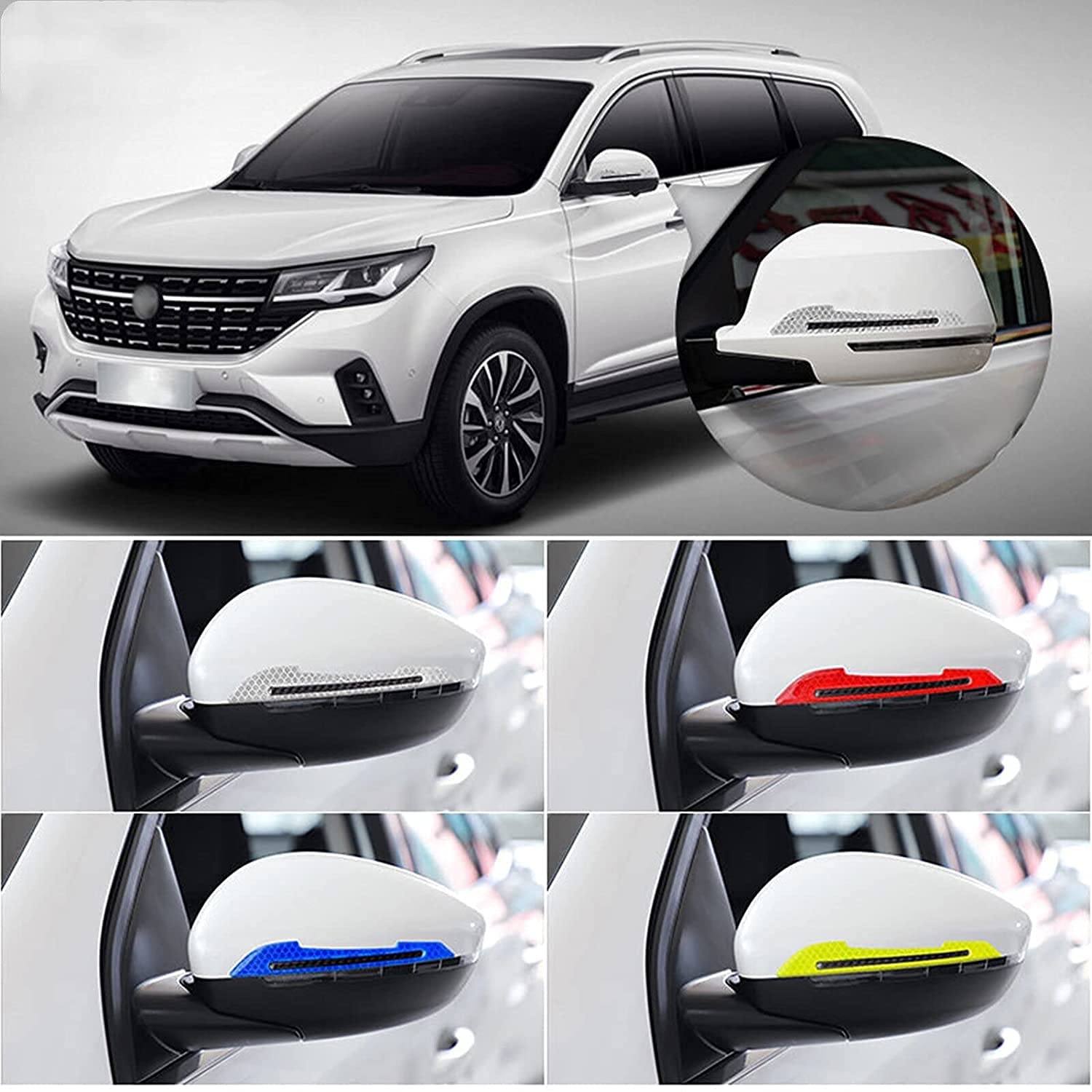 Car Accessories For Night Driving - 2Pcs Car Rearview Mirror Reflective Stickers