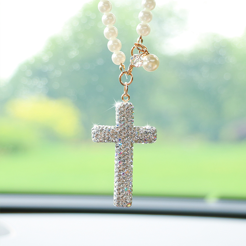 Creative diamond studded cross - đánh giá và giá Car Accessories Evil Eye