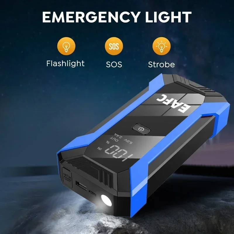 12V Car Jump Starter 1200A Out - đánh giá và giá Portable Jump Starter