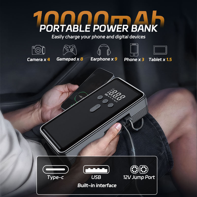 New 1000A Car Jump Starter Pow - đánh giá và giá Portable Jump Starter