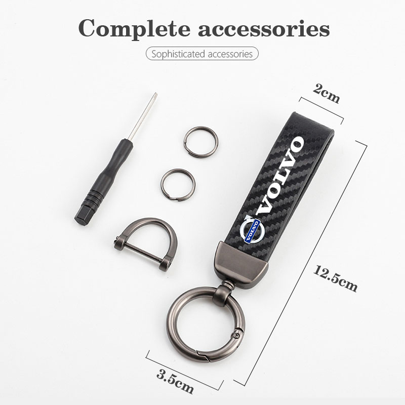 Car  Carbon Leather Keychain C - đánh giá và giá Volvo Car Accessories Xc90