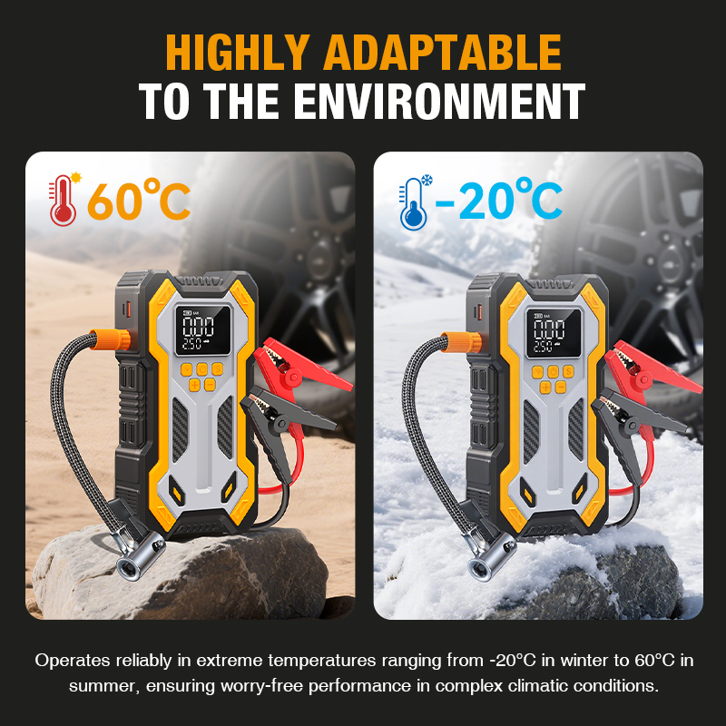 Jump Starter with Air Compress - đánh giá và giá Portable Jump Starter