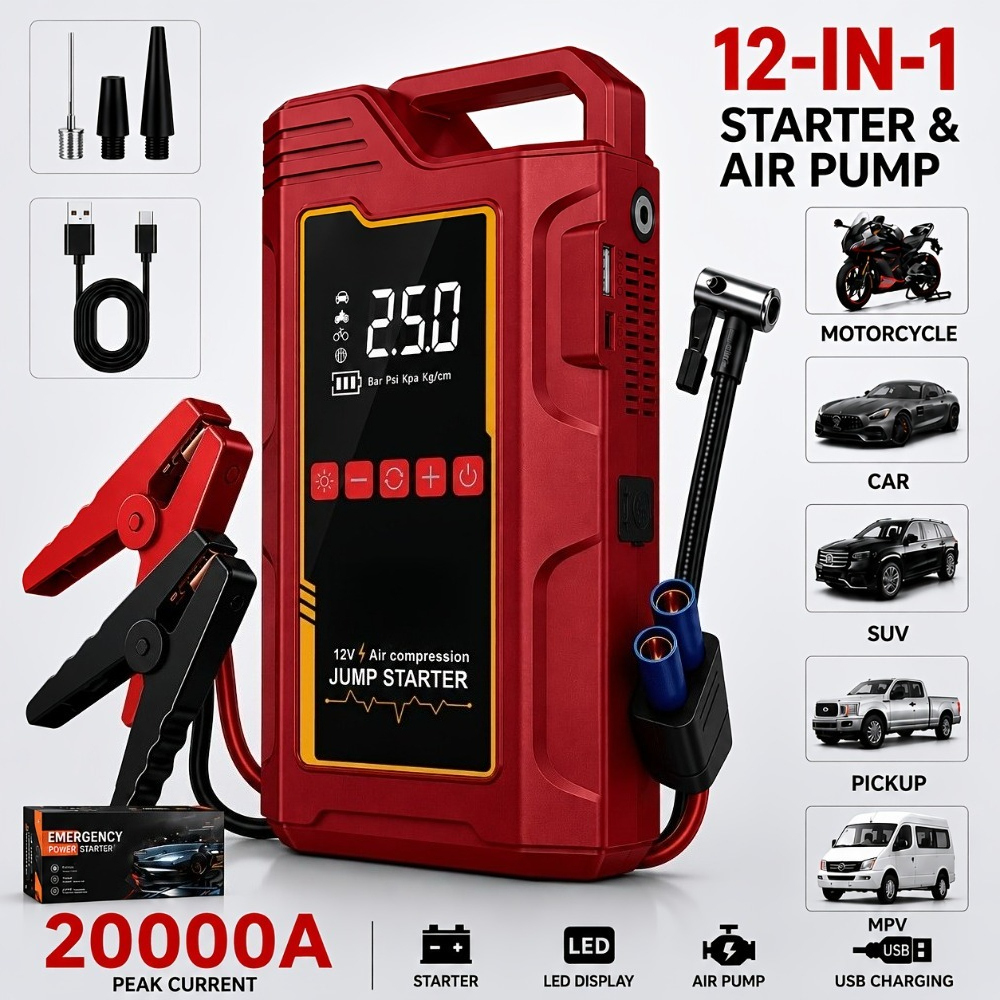 20000A Peak 12-in-1 Portable J - đánh giá và giá Portable Jump Starter