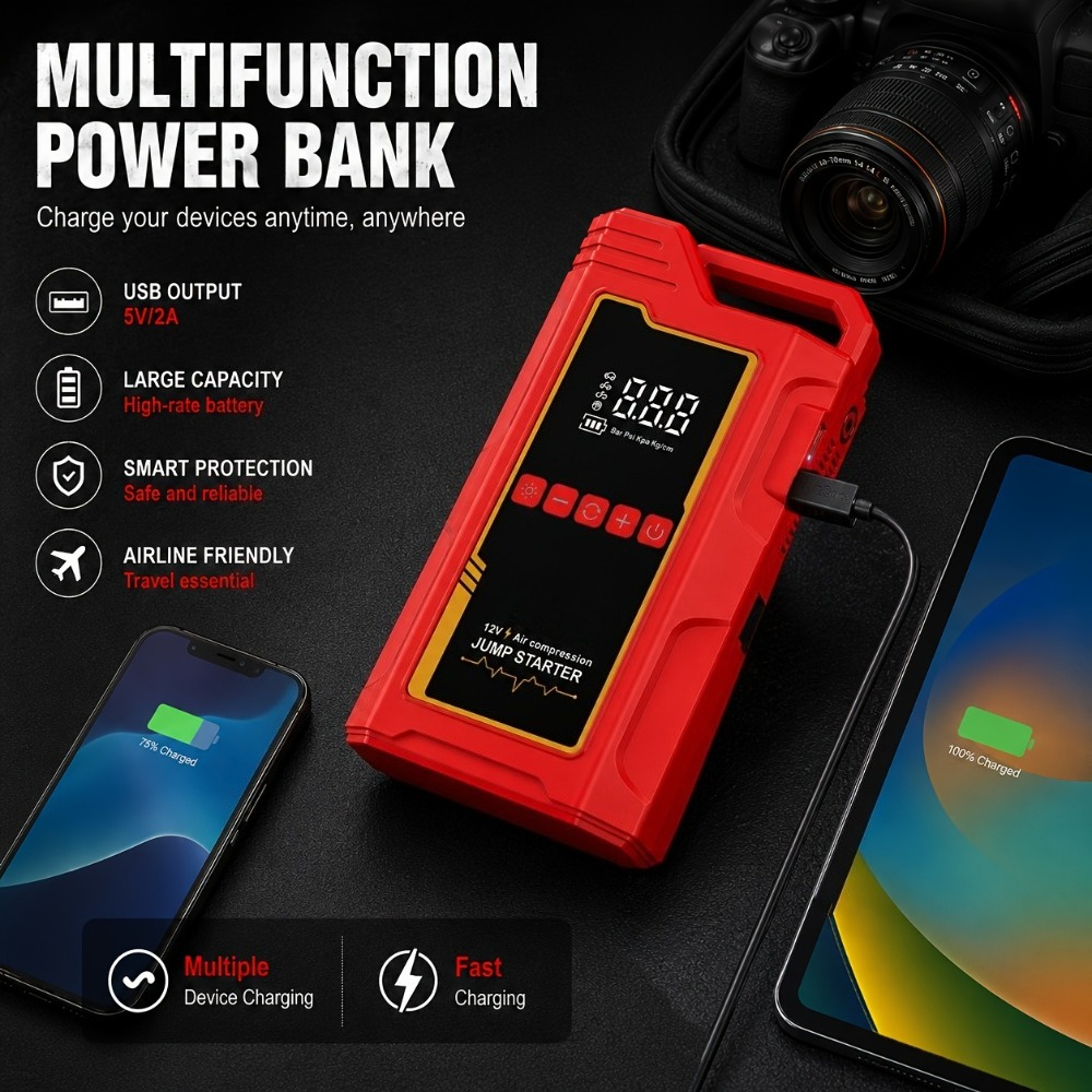 20000A Peak 12-in-1 Portable J - đánh giá và giá Portable Jump Starter