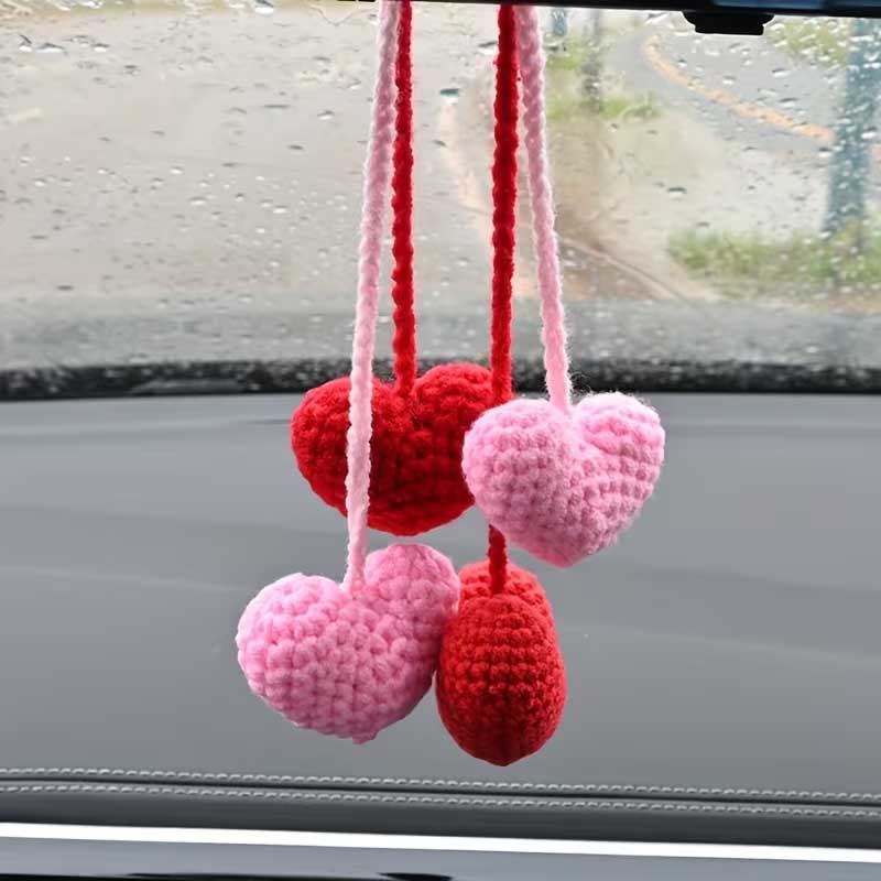 1pc handmade crocheted love pe - đánh giá và giá Car Accessories Evil Eye