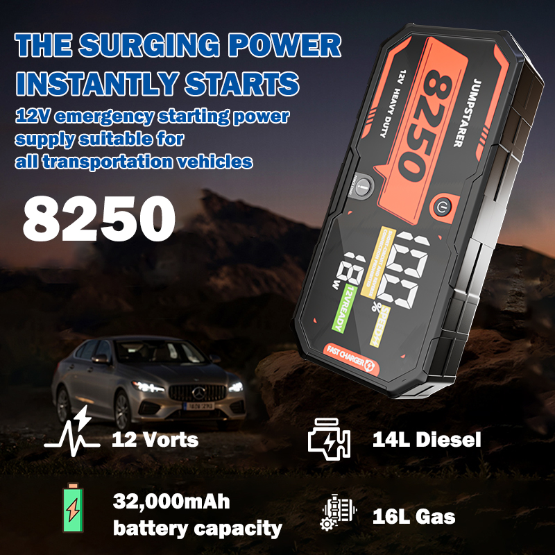 Car Battery 8250 Jump Starter  - đánh giá và giá Portable Jump Starter