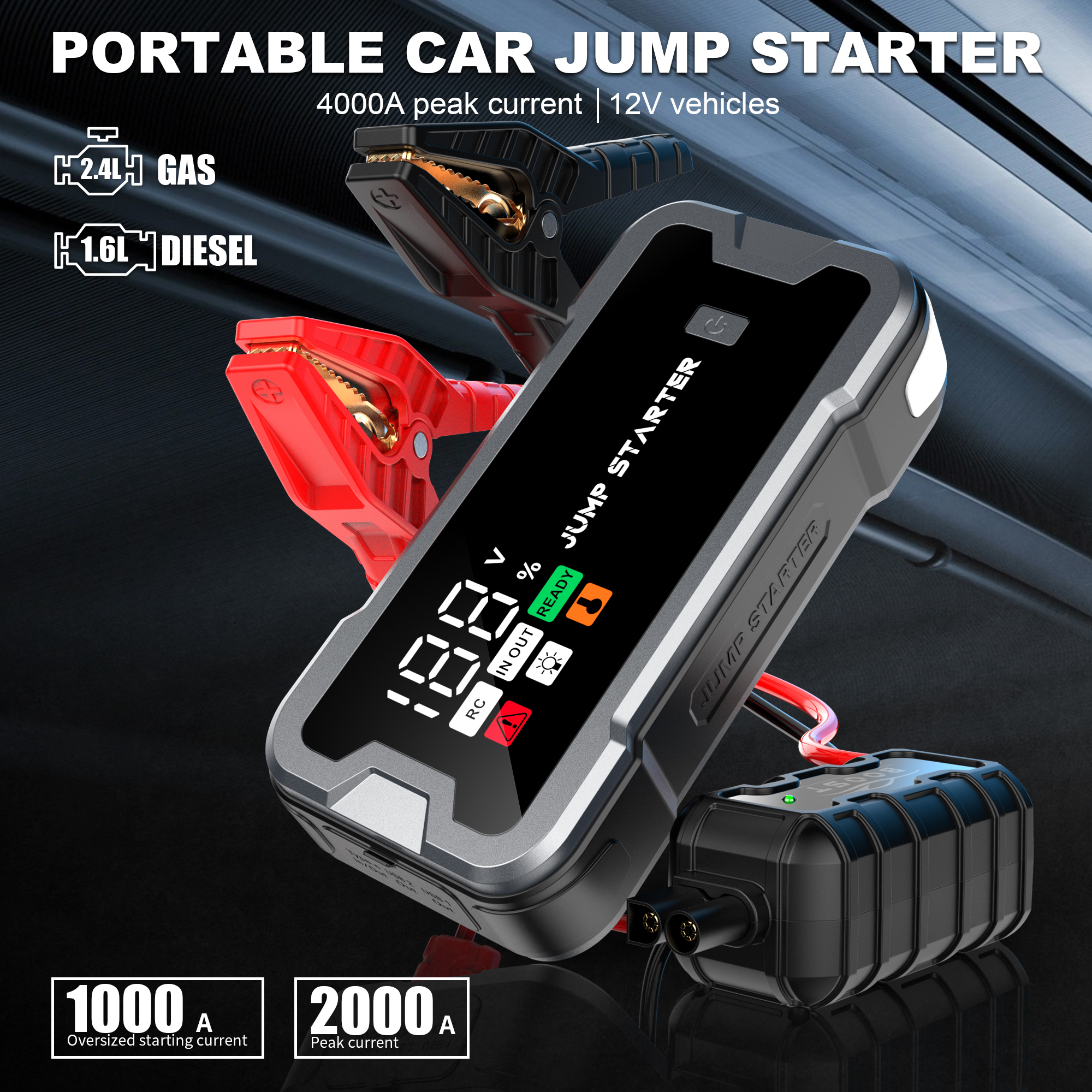 4000A Car Jump Starter ,Portab - đánh giá và giá Portable Jump Starter