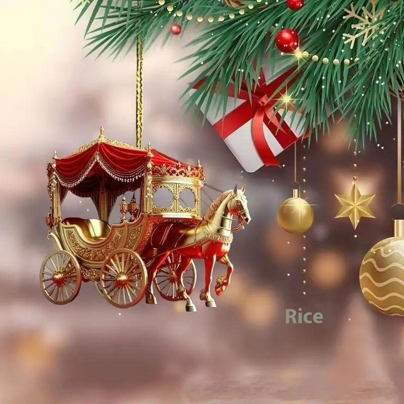 1Pcs Carriage Christmas Orname - đánh giá và giá Car Accessories Oman